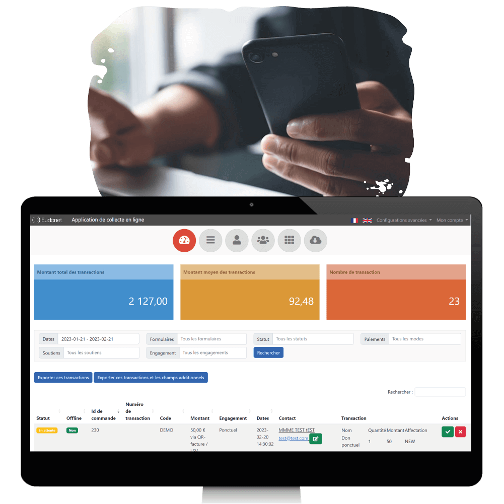 Espace de suivi donateur Eudonet x LBP